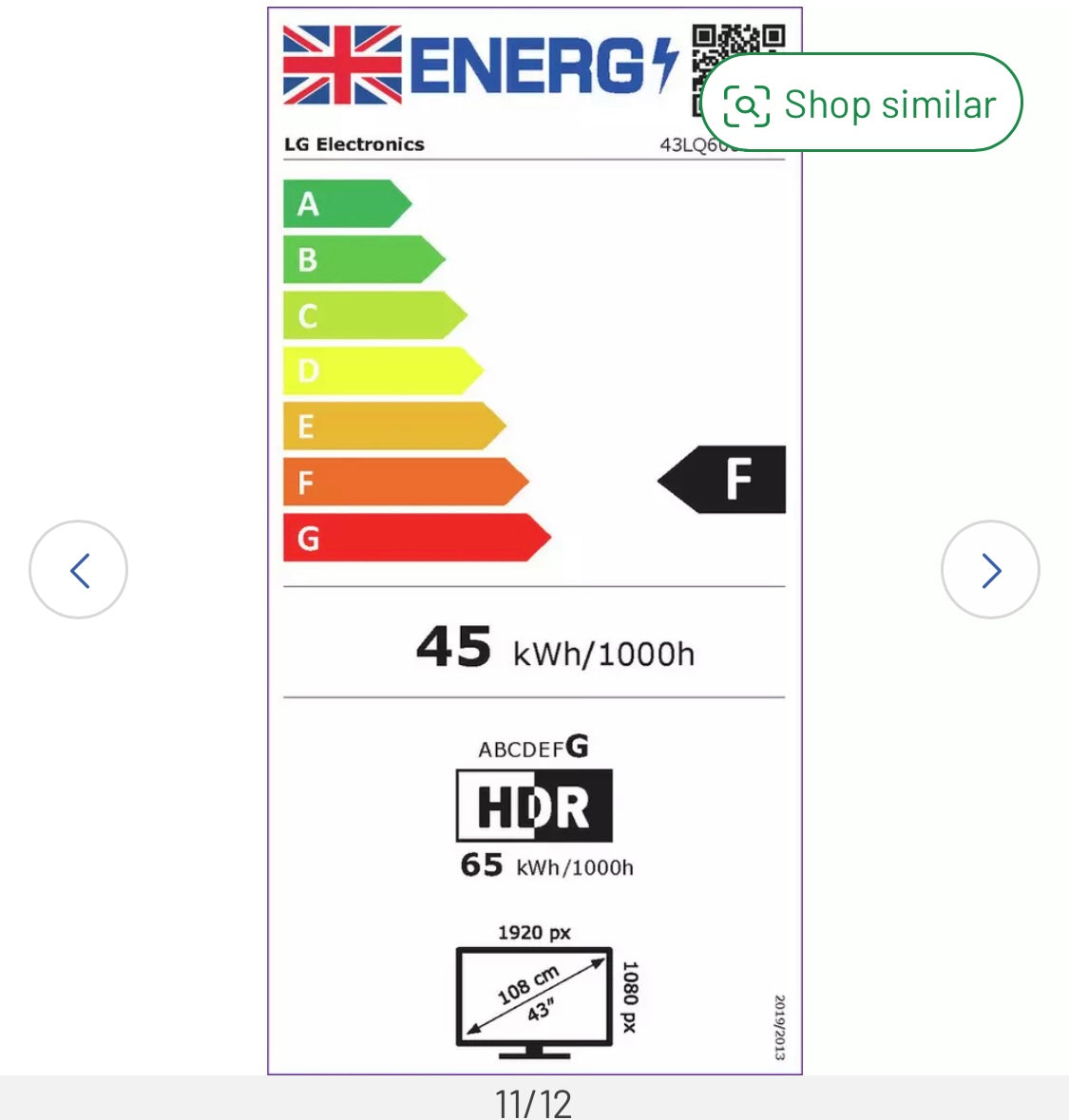 LG 43 Inch LQ Smart FHD HDR TV